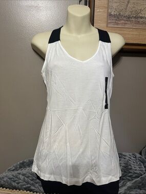 Banana Republic White and Black Tank Top NWT